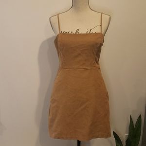 WILFRED Corduroy Isabelle Dress in Warm Tan 90s